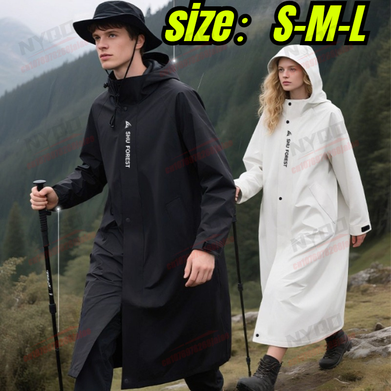 Women Long Raincoat Windproof  - مراجعة Outdoor Camping Jacket وسعره