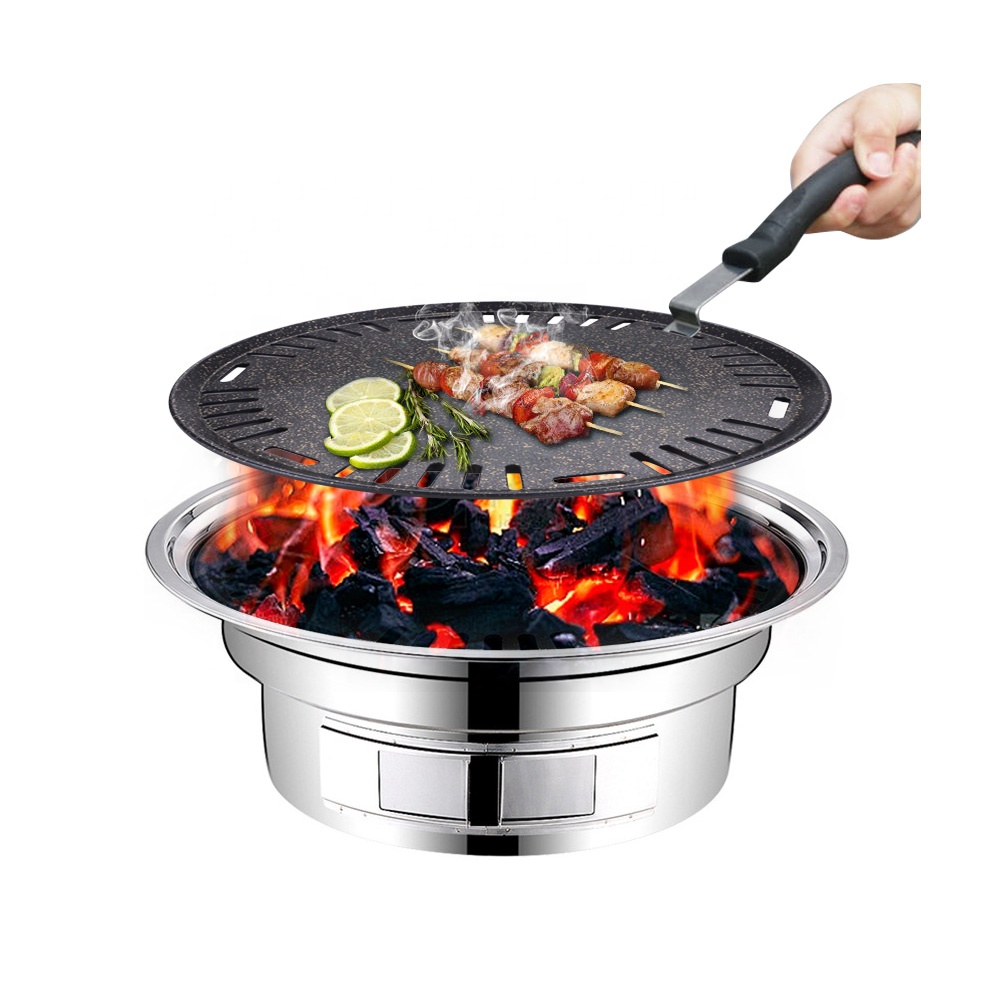 Aluminum Round Bbq Plate Non S - مراجعة Outdoor Camping Korea وسعره