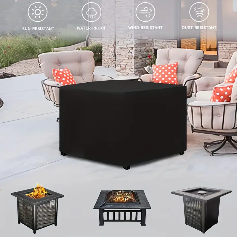 Waterproof Square Fire Pit Cov - مراجعة Outdoor Camping Fire وسعره