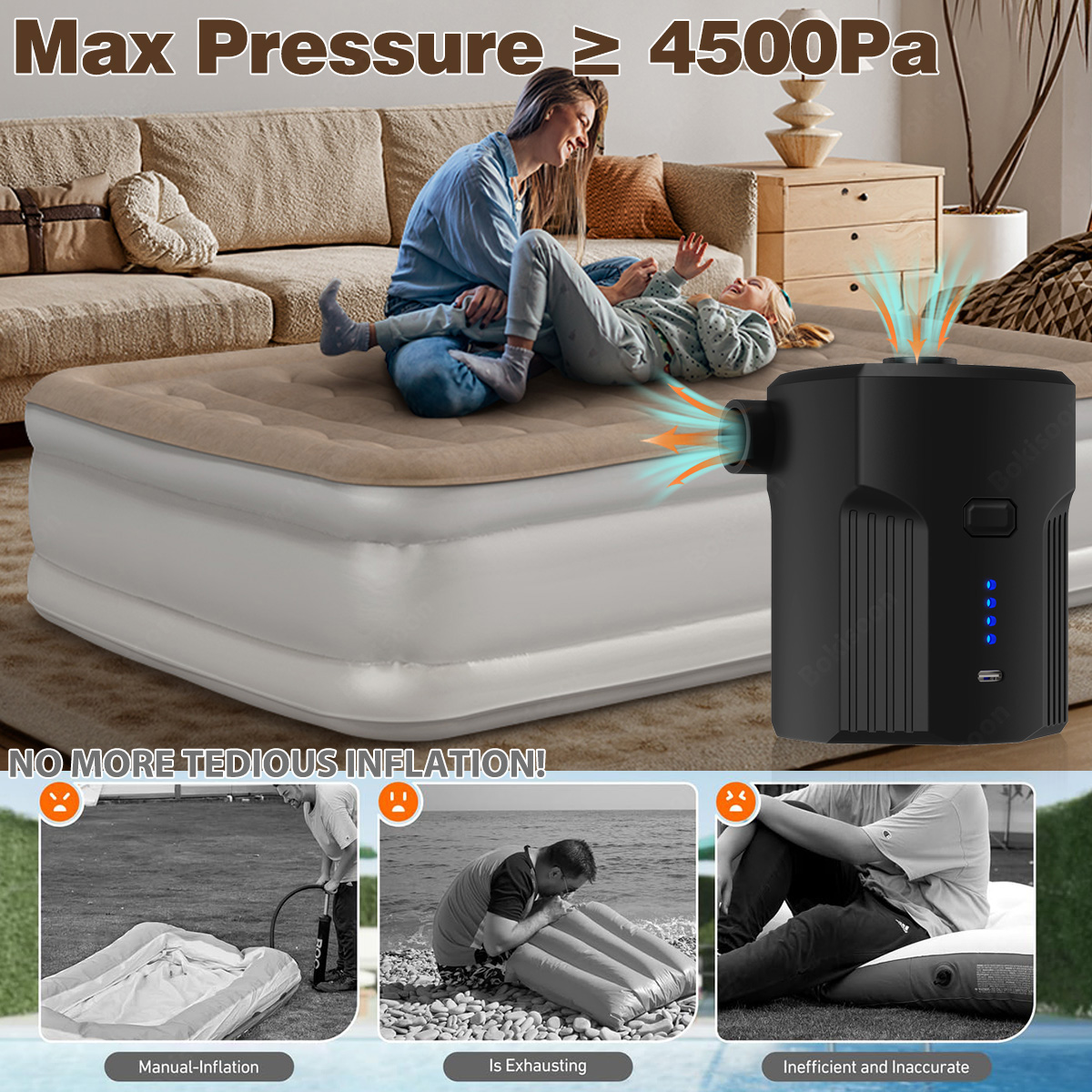 Portable Electric Air Pump for - مراجعة Outdoor Camping Carpet وسعره