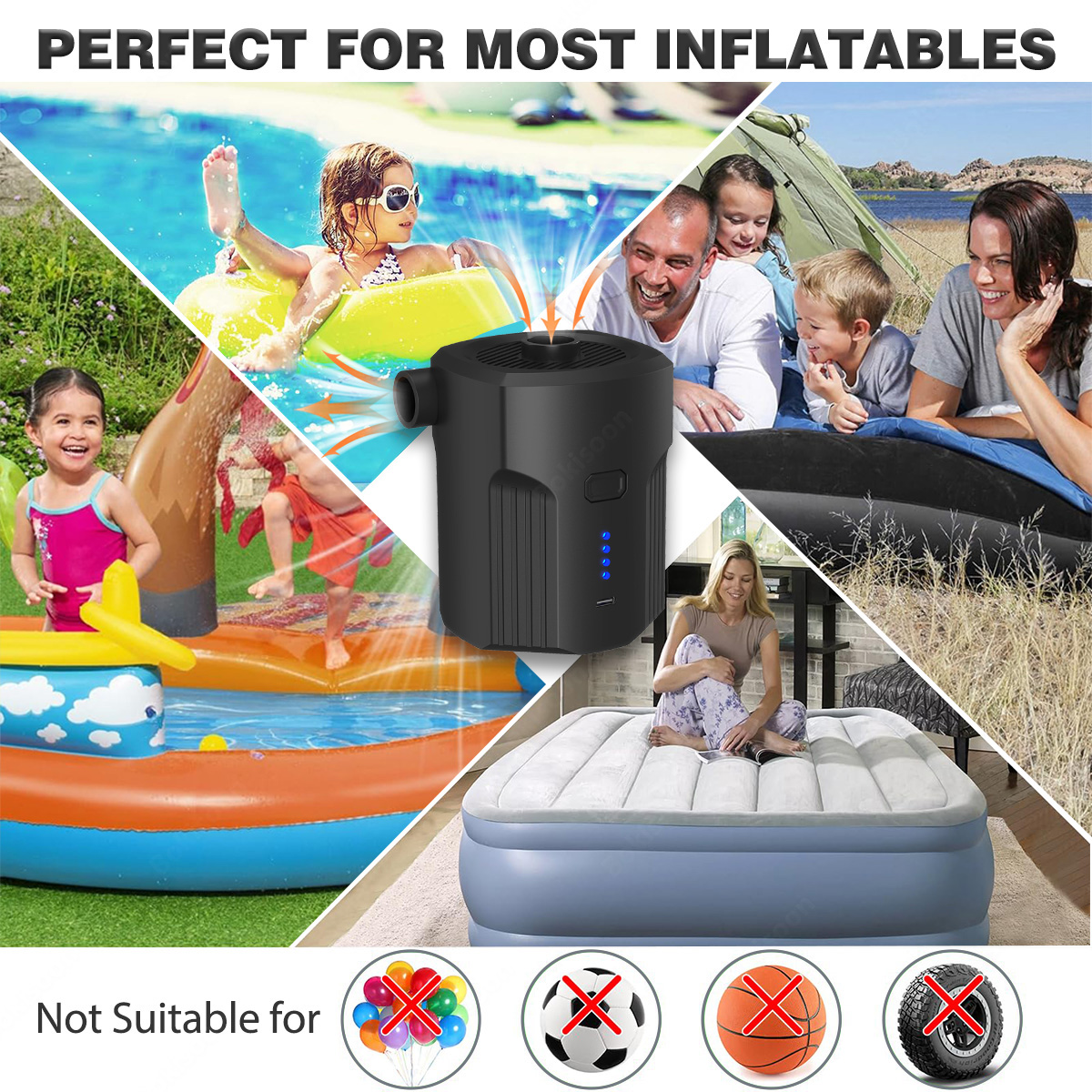 Portable Electric Air Pump for - مراجعة Outdoor Camping Carpet وسعره