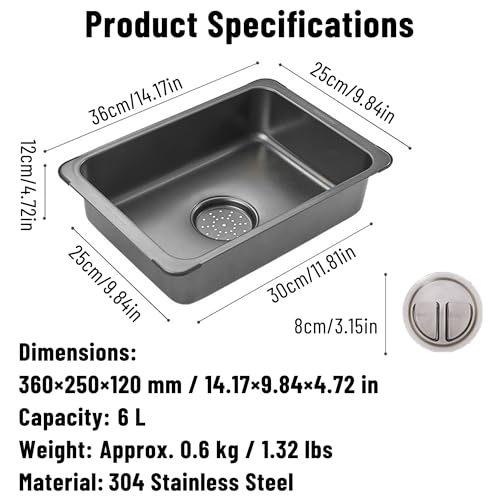 304 Stainless Steel Mini Sink  - مراجعة Outdoor Camping وسعره