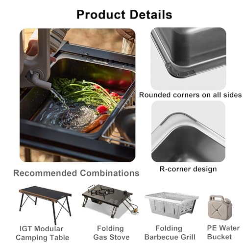 304 Stainless Steel Mini Sink  - مراجعة Outdoor Camping وسعره
