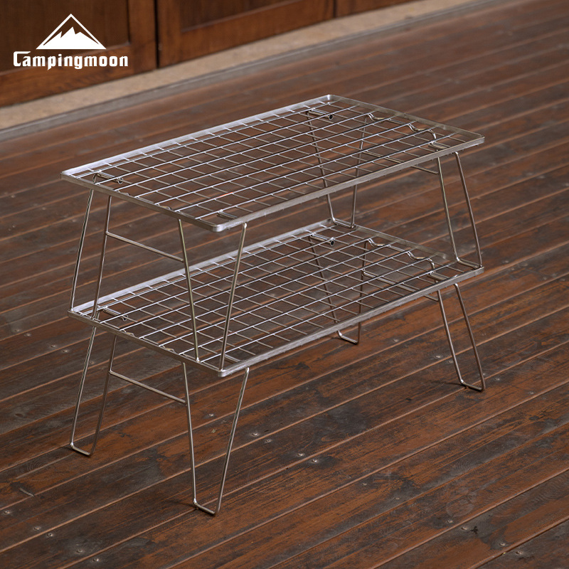 CAMPINGMOON Stainless Steel Li - مراجعة Outdoor Camping Table With Storage وسعره