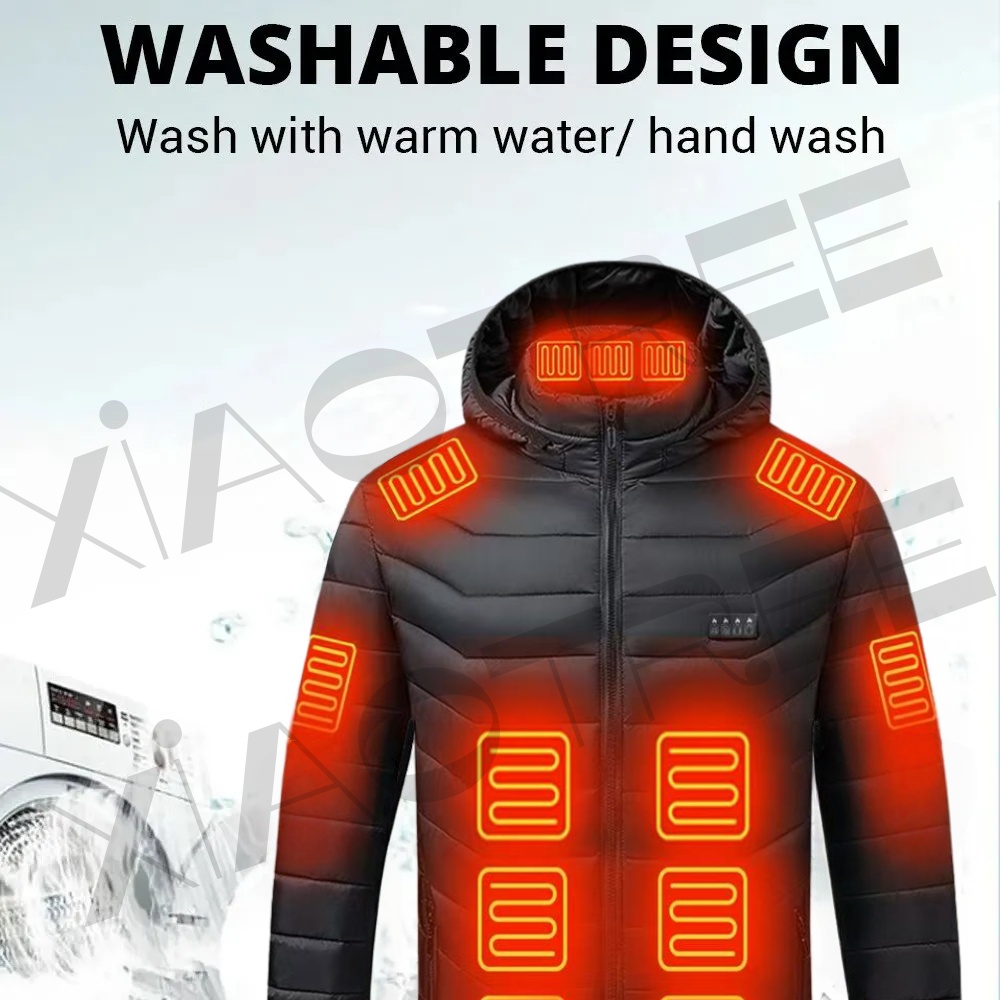 28 Areas Men Women's Heating J - مراجعة Outdoor Camping Jacket وسعره