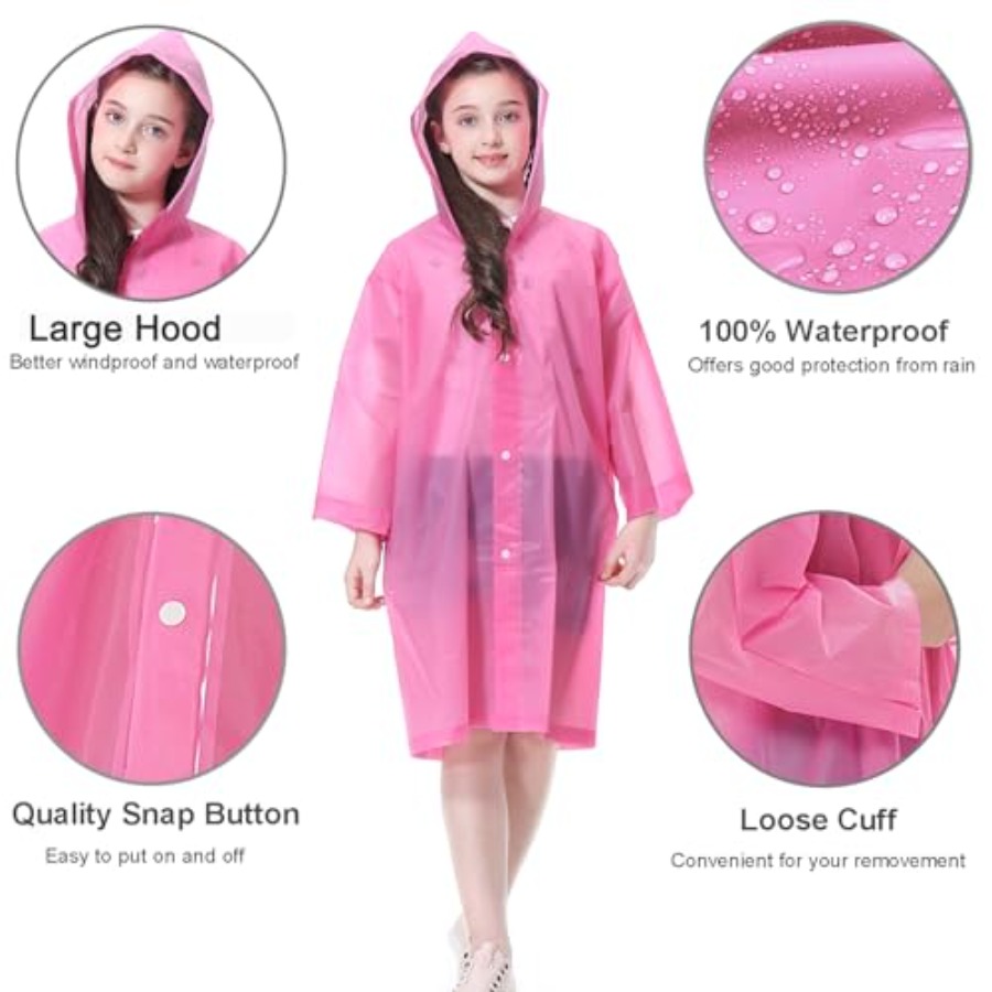 Rain Ponchos Raincoats for,2 P - مراجعة Outdoor Camping Jacket وسعره