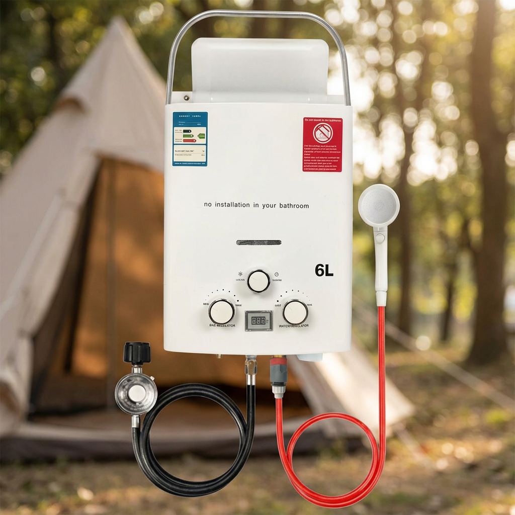 New Portable Gas Water Heater  - مراجعة Outdoor Camping Hot Water Heater وسعره