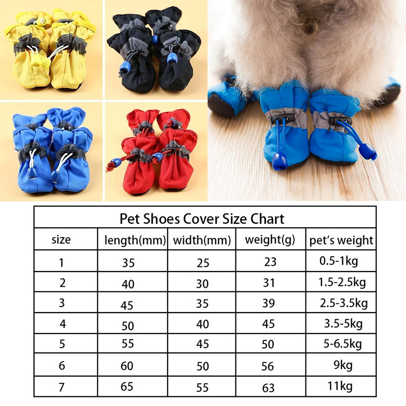 4PCS Small Dog Shoes Hiking Bo - مراجعة Outdoor Camping Slippers وسعره