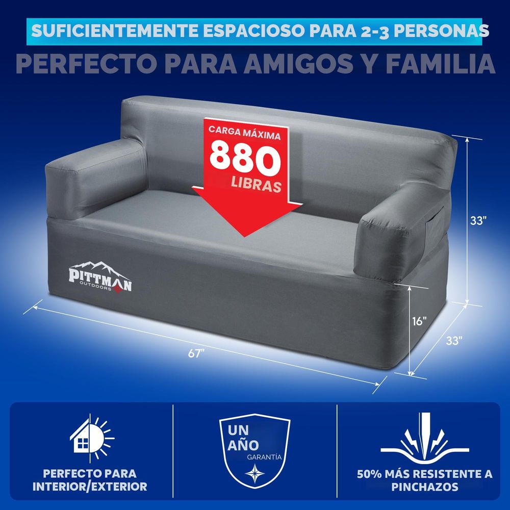 Inflatable sofa with integrate - مراجعة Camping Outdoor Or Indoor وسعره
