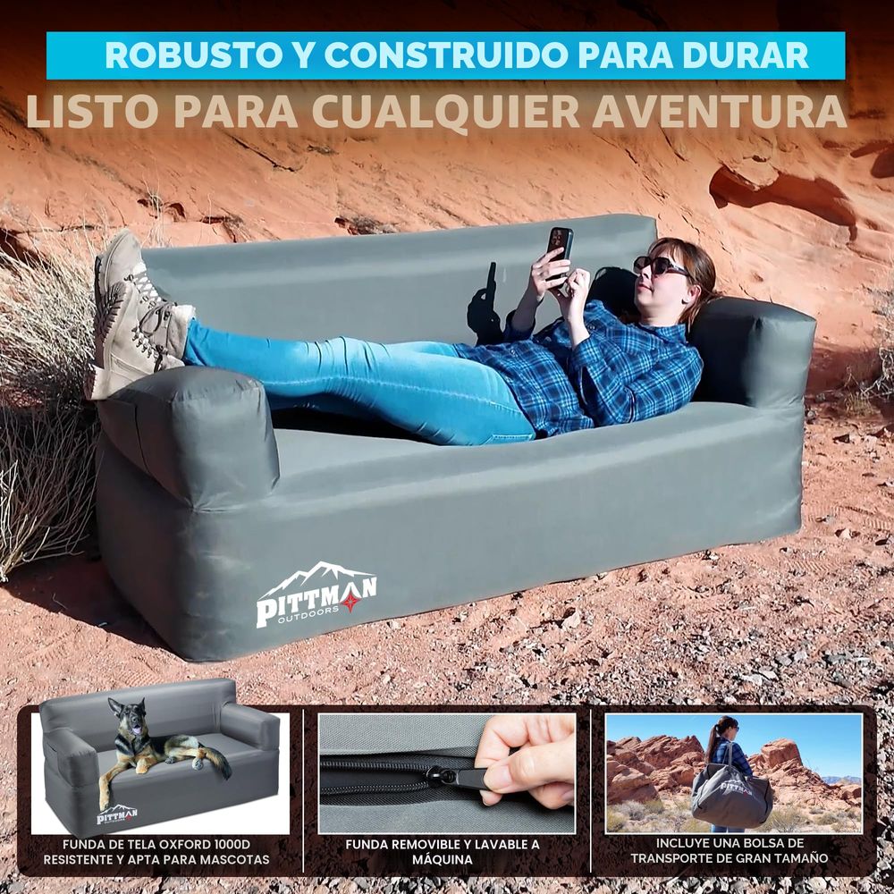 Inflatable sofa with integrate - مراجعة Camping Outdoor Or Indoor وسعره