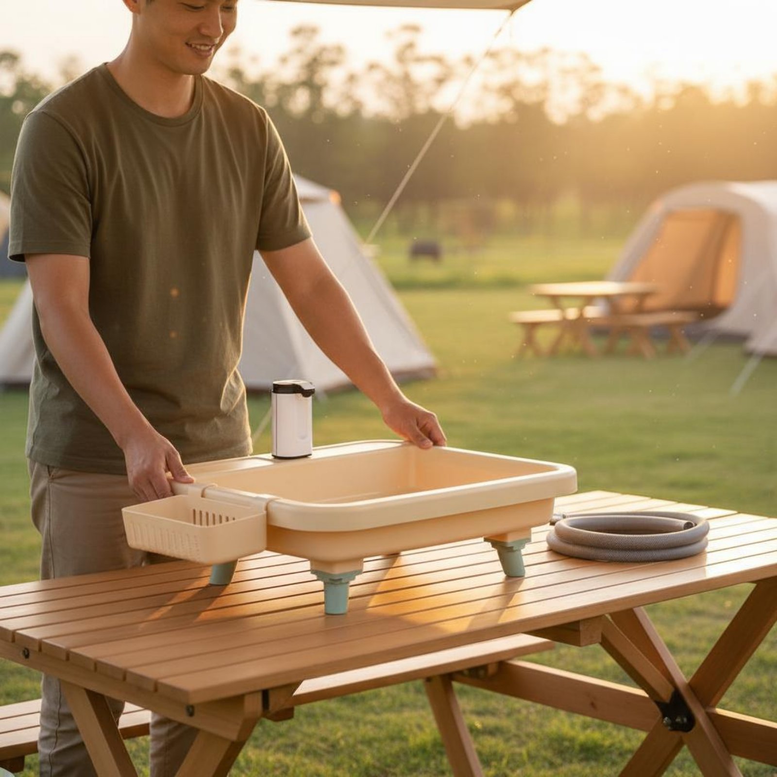 Portable Hand Washing Station  - مراجعة Outdoor Camping وسعره