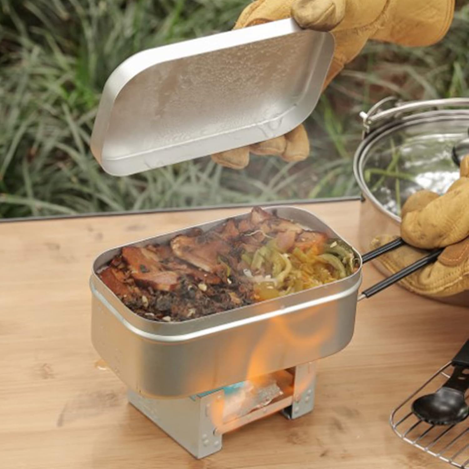 Foldable Bento Box Handle, Lun - مراجعة Outdoor Camping Cooking Equipment وسعره