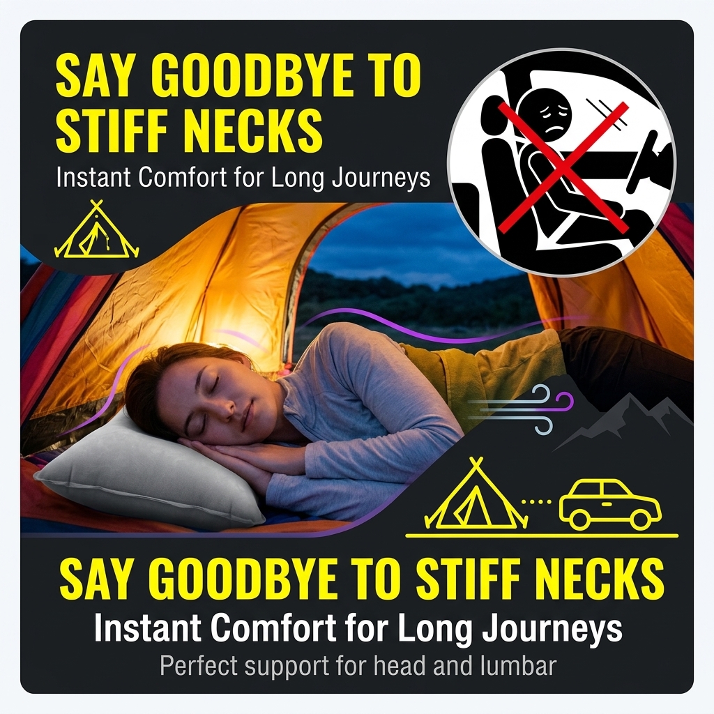 Inflatable Travel Pillow, Port - مراجعة Outdoor Camping Carpet وسعره