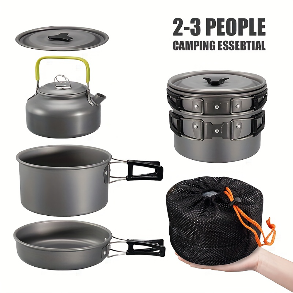 Outdoor camping cookware set m - مراجعة Outdoor Camping Cooking Equipment وسعره
