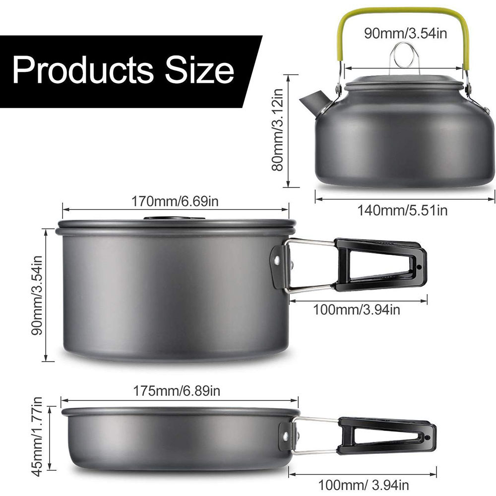 Outdoor camping cookware set m - مراجعة Outdoor Camping Cooking Equipment وسعره