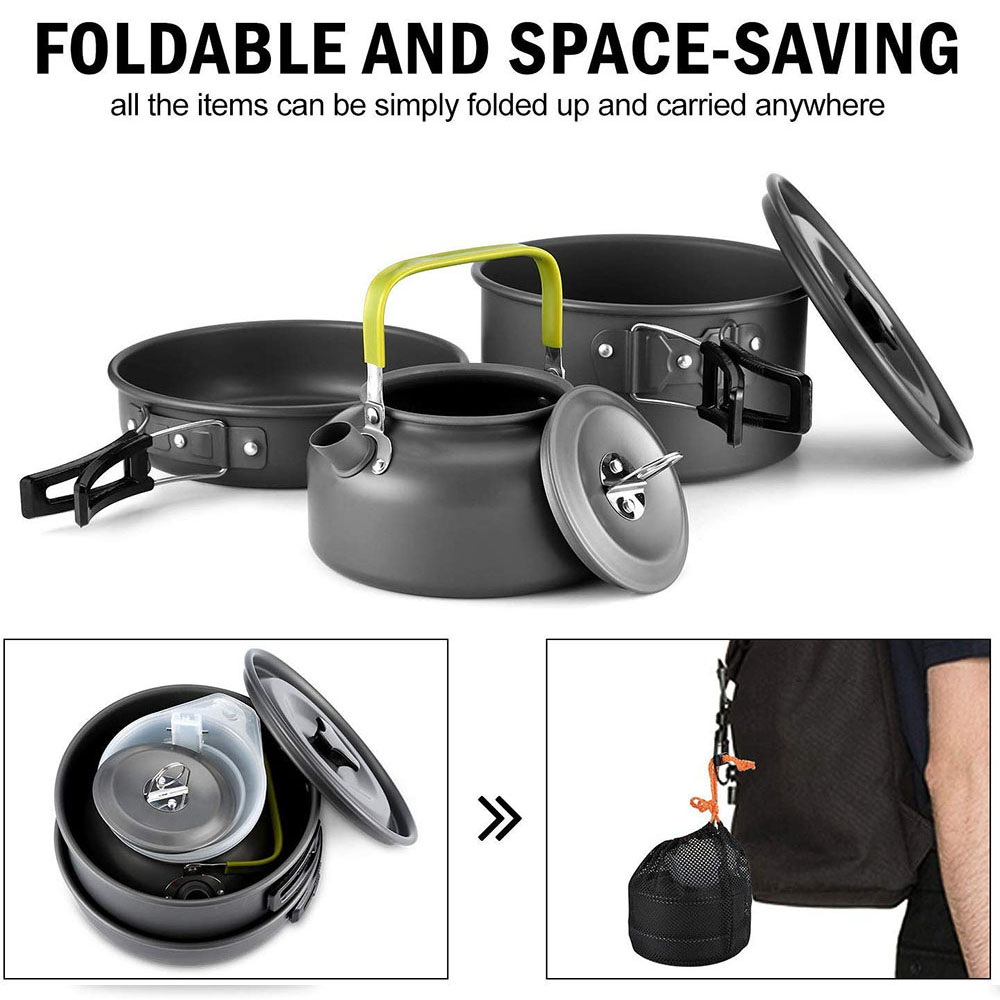 Outdoor camping cookware set m - مراجعة Outdoor Camping Cooking Equipment وسعره