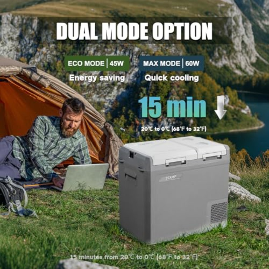 Portable Freezer for Camping,  - مراجعة Outdoor Camping Zone وسعره