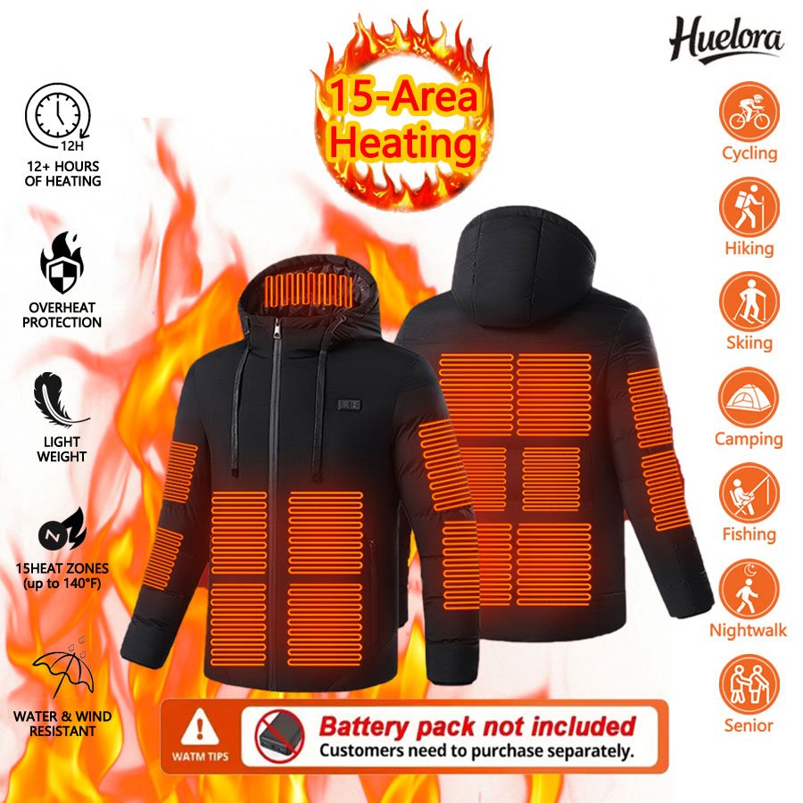 Huelora 11 Area Heated Jacket  - مراجعة Outdoor Camping Jacket وسعره