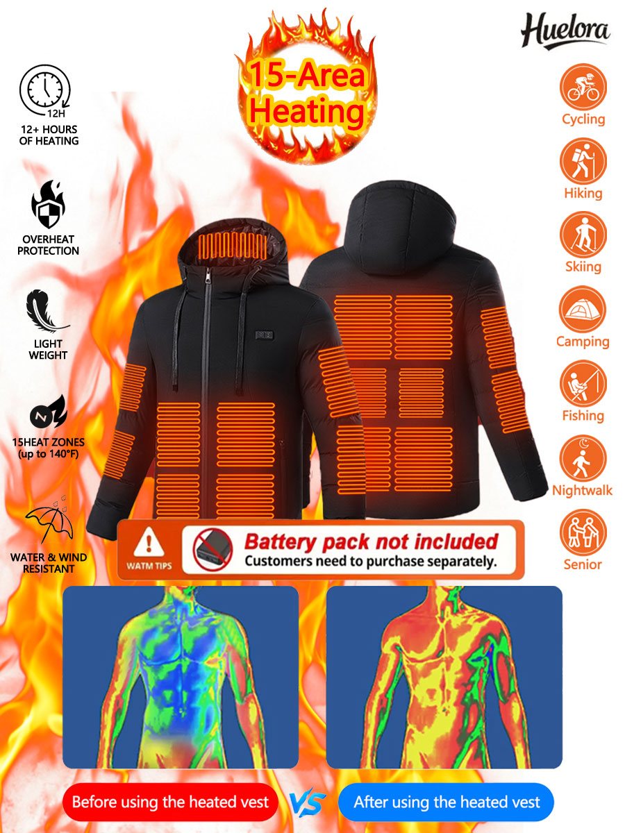 Huelora 11 Area Heated Jacket  - مراجعة Outdoor Camping Jacket وسعره