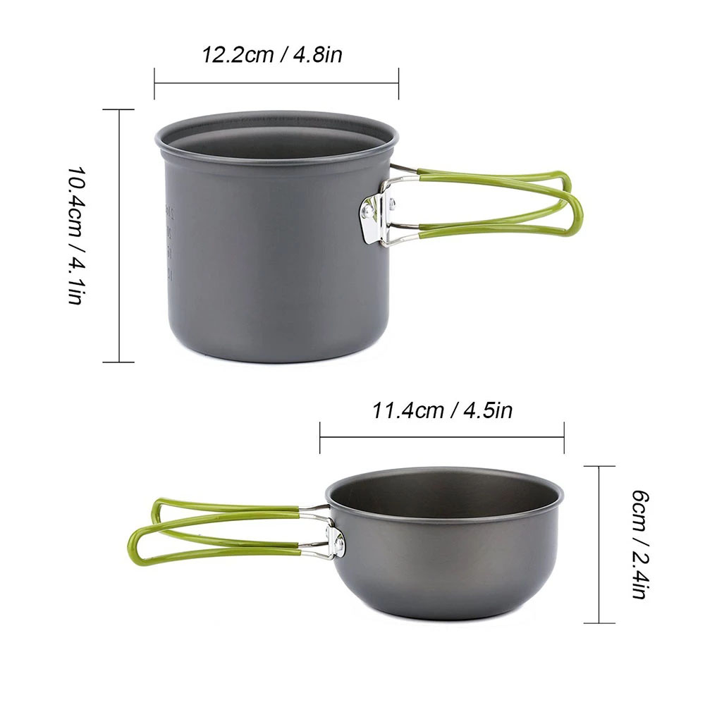 Camping Cookware Kit with Stov - مراجعة Outdoor Camping Cooking Equipment وسعره