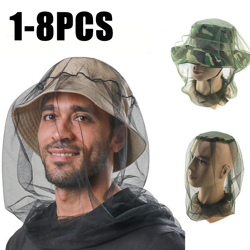 Mesh Head Net Fishing Hat Anti - مراجعة Outdoor Camping Mosquito Net وسعره